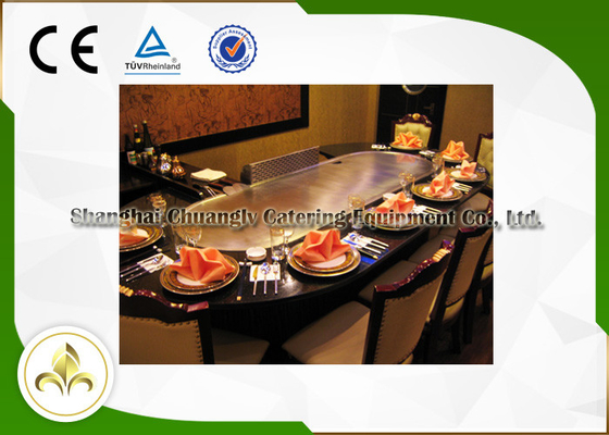 comprar Asientos interiores de acero inoxidables de la parrilla diez de Teppanyaki con el precipitador del humo online manufacture