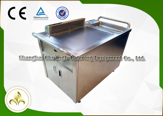 comprar Parrilla móvil de Teppanyaki de la cocina de la BARBACOA de encargo con el precipitador del extractor/del humo online manufacture