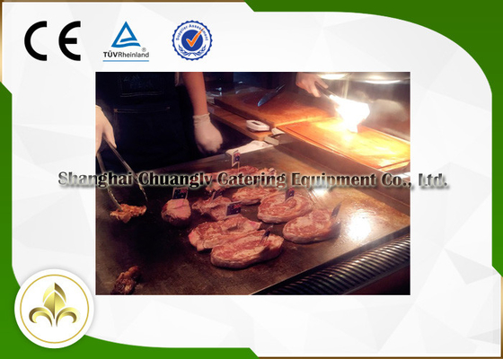 comprar Parrilla móvil de la aduana el 1.1M S/S Teppanyaki para los crustáceos de los pescados del pollo del cordero online manufacture