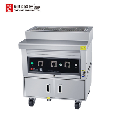 comprar Parrilla sin humo comercial de la barbacoa del gas natural de la parrilla 380V de la barbacoa del kebab Fabricación en línea