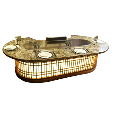 comprar Parrilla oval vendedora caliente de Teppanyaki de la BARBACOA del equipo de la cocina de 10 asientos online manufacture