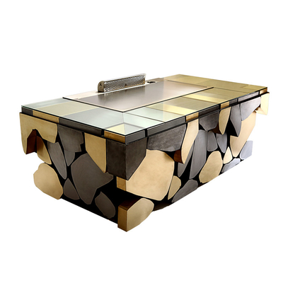 comprar Tabla eléctrica de Teppanyaki de la inducción del restaurante con el sistema sin humo de la purificación online manufacture