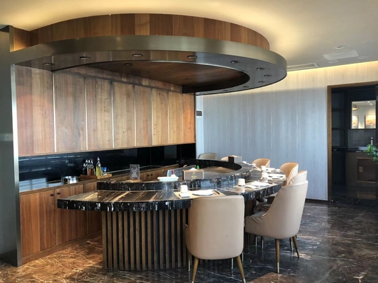 comprar Los asientos Teppanyaki del semicírculo 8 asan a la plancha el equipo de abastecimiento para el buffet del hotel online manufacture