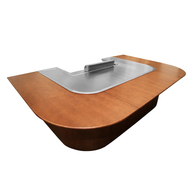 comprar Mesa de parrilla Hibachi personalizable con decoración de tablero de madera online manufacture
