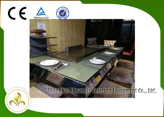 comprar Parrilla eléctrica de Front Air Supply Teppanyaki Table de la calefacción de 9 asientos, parrilla interior de Teppanyaki online manufacture