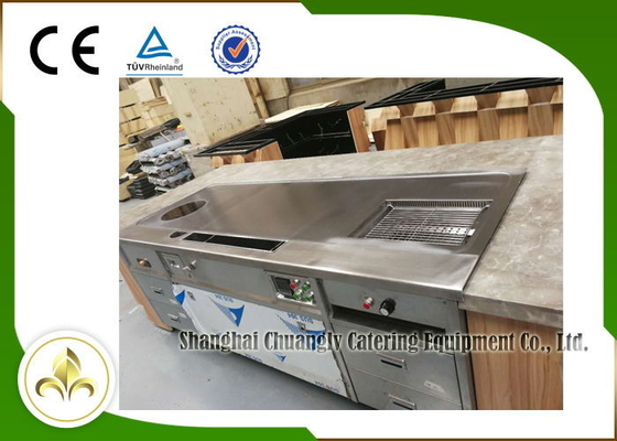 comprar Barbacoa de acero inoxidable de la estufa de la sopa de Electromagneitc de la función de Teppanyaki de la tabla multi de la parrilla online manufacture