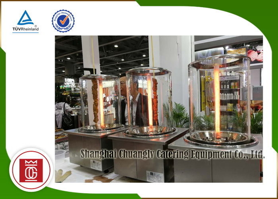 comprar La barbacoa comercial eléctrica portátil asa a la parrilla el acero inoxidable de los kebabs verticales Fabricación en línea