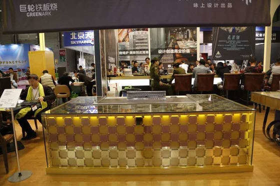 comprar estilo japonés del rectángulo de la tabla de la parrilla de Teppanyaki del equipo del hotel de 2400m m online manufacture