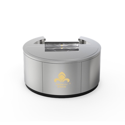 comprar Mesa de parrilla redonda teppanyaki personalizable con escape de humo Fabricación en línea
