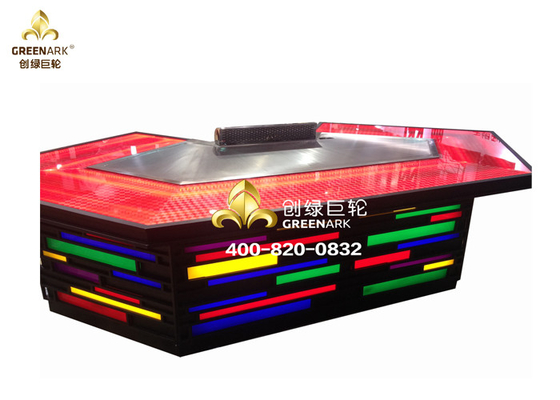 comprar Parte superior de la forma del puente o abajo de la tabla de la parrilla de Teppanyaki del agotamiento del humo con 11 asientos online manufacture