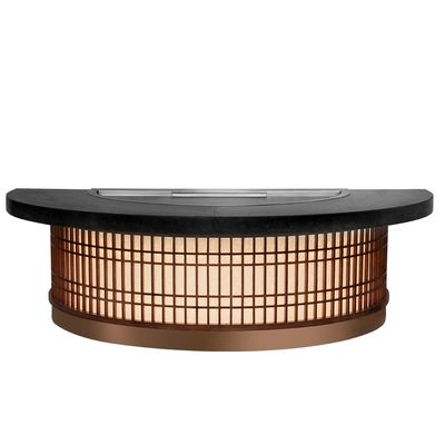 comprar Semi-Circular Teppanyaki Grill Table 1300x1000x800mm 8000W Fabricación en línea