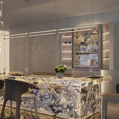 comprar Custom Size Teppanyaki Grill Table with 20mm Thick Food-Grade Alloy Steel and 380V Voltage for 7-10 Seats Fabricación en línea