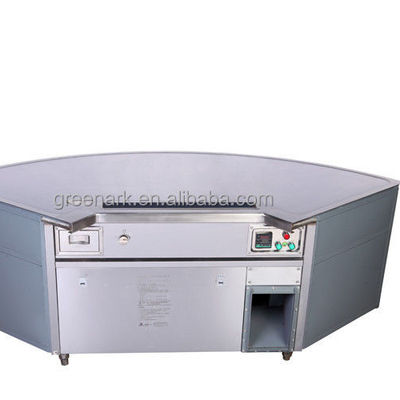 comprar 9 Seats Fan Shape Teppanyaki Grill Table with 20mm Thick Food-Grade Alloy Steel and 380V/8KW Power Fabricación en línea