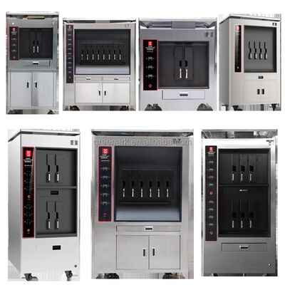 comprar Máquina y horno comercial para parrilla de pescado de una sola capa de acero inoxidable con 6 espacios para restaurantes Fabricación en línea