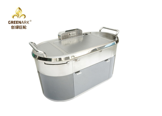 comprar El óvalo abajo del agotamiento Teppanyaki móvil asa a la parrilla la tabla electromágnetica de Hibachi con la purificación online manufacture