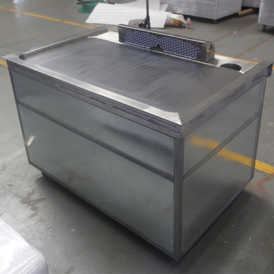 Acero inoxidable 304 Teppanyaki Grill Mesa calefacción por gas Dimensión personalizada