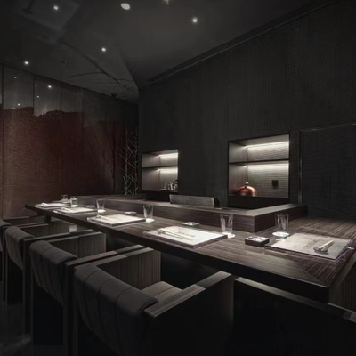 8 - 10 asientos Restaurante japonés Teppanyaki Grill Mesa de forma rectangular