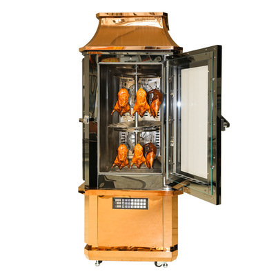 Vertical eléctrica de S/S Duck Chicken Rotisserie Grill Machine con la puerta de cristal