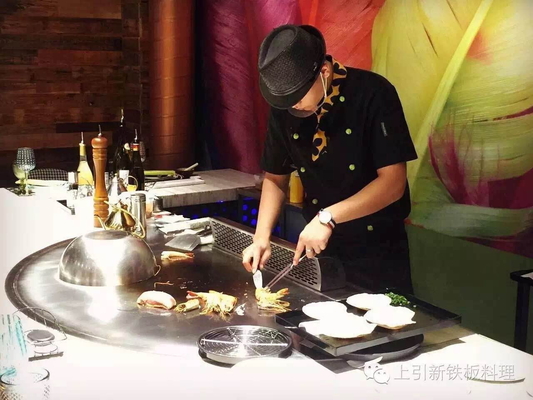 Semi - asientos electromágneticos de Cooktop Eigh de la parrilla de Teppanyaki del círculo