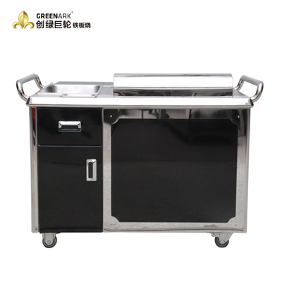 Grill de teppanyaki para buffet en exteriores