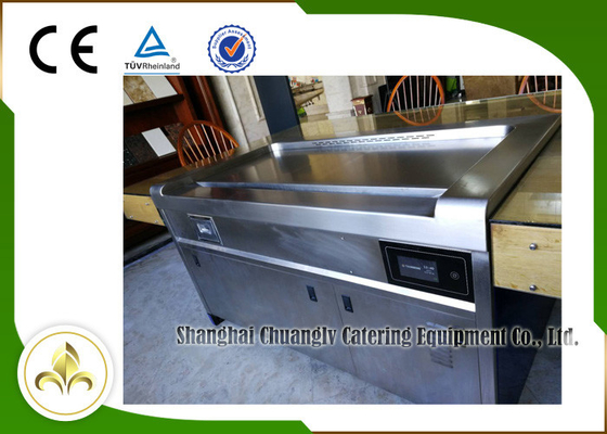 10 asientos SS fuman abajo de parrilla eléctrica de la tabla de Teppanyaki del rectángulo del agotamiento