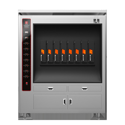 Grill eléctrico comercial de pescado con 8 compartimientos 8 peces a la vez Grill de horno de barbacoa Equipo