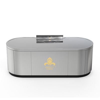 Oval Teppanyaki Grill Table puede ser personalizado en tamaño y método de escape de humo (según las necesidades)hibachi parrilla