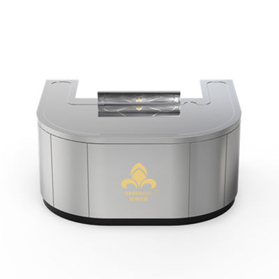 Mesa de parrilla teppanyaki personalizable con extractor de humo opcional