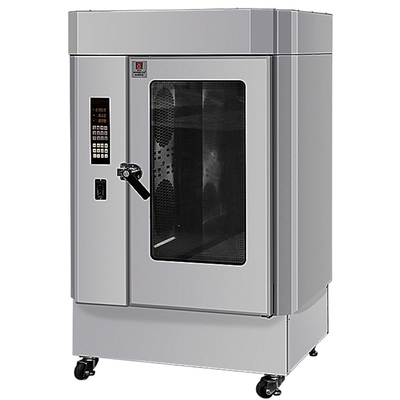 Máquina de asar pollo con viento caliente y puerta de vidrio 17KW 350kg