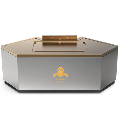 Mesa de cobre Teppanyaki en forma de arco La mesa se puede personalizar en tamaño y método de escape de humo (según las necesidades) parrillahibachi