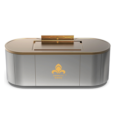 Mesa de cobre Teppanyaki ovalada La mesa se puede personalizar en tamaño y método de escape de humo (según las necesidades) parrillahibachi