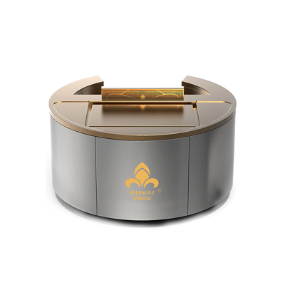 Mesa redonda de cobre Teppanyaki se puede personalizar en tamaño y método de escape de humo (según las necesidades) parrillahibachi