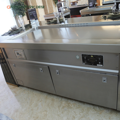 Mesa de parrilla Teppanyaki 20 mm de acero superior con certificación CE ISO de la fábrica de China