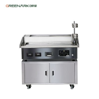Grill comercial de Teppanyaki con acero de aleación de grado alimenticio de 16 mm, control de temperatura inteligente de 280 ° C y área de calefacción de 896x390 mm