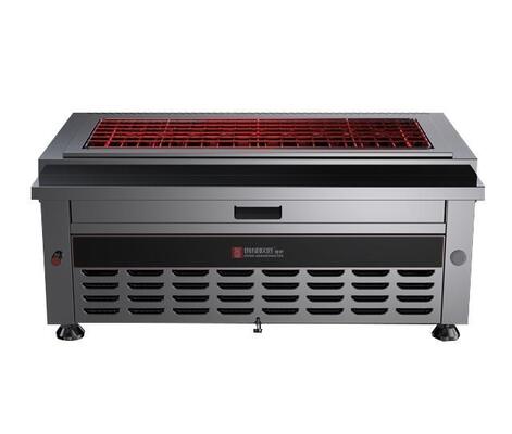 Grill de barbacoa sin humo de acero inoxidable de calefacción rápida 380V/6KW para uso comercial