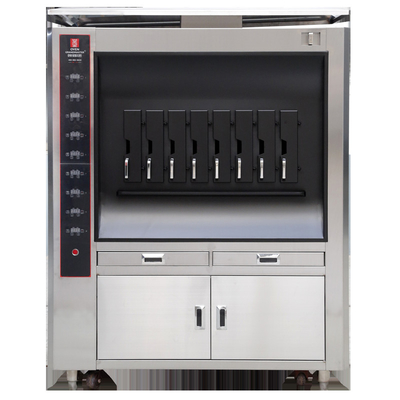 Pescados de calefacción eléctricos Oven With de los pescados 20KW de la máquina de una sola capa de la parrilla 8 espacios