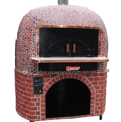 Baldosas cerámicas alrededor de la pizza Oven Lava Rock Wood Fire de Italia