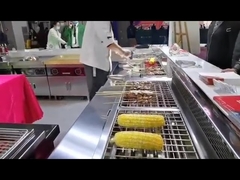 6Grill eléctrico de acero inoxidable de.6kw sin humo para restaurante