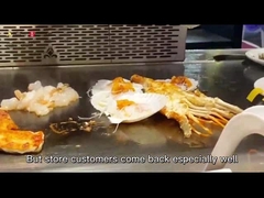 Tabla de la parrilla de Teppanyaki del acero del restaurante 380V Satinless