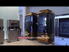 Máquina de asado de pato con viento caliente Multifunción Asador con puerta de vidrio Horno Limpieza automática